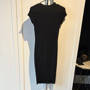 Fashion Nova Classic Black Midi Dress NWOT
